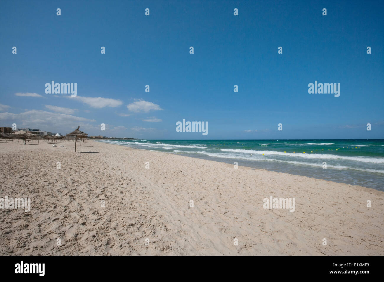 Tranquil view of beach, Sousse, Tunisia Stock Photo