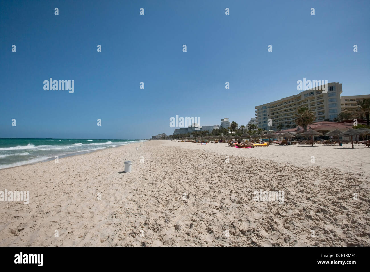 View of beach, Sousse, Tunisia Stock Photo