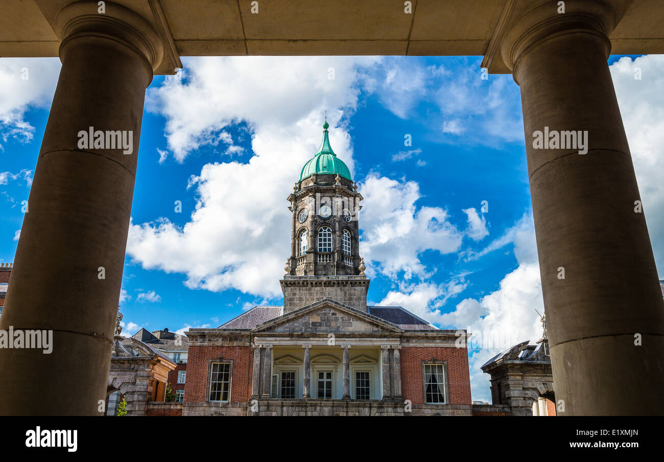 Ireland, Dublin, the upper yard of the Dublin Castle Stock Photo