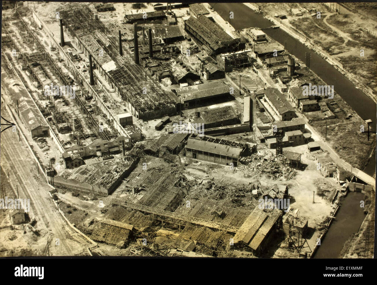 Reconnaissance Photo Aerial View Leghorn, Italy Operation Strangle