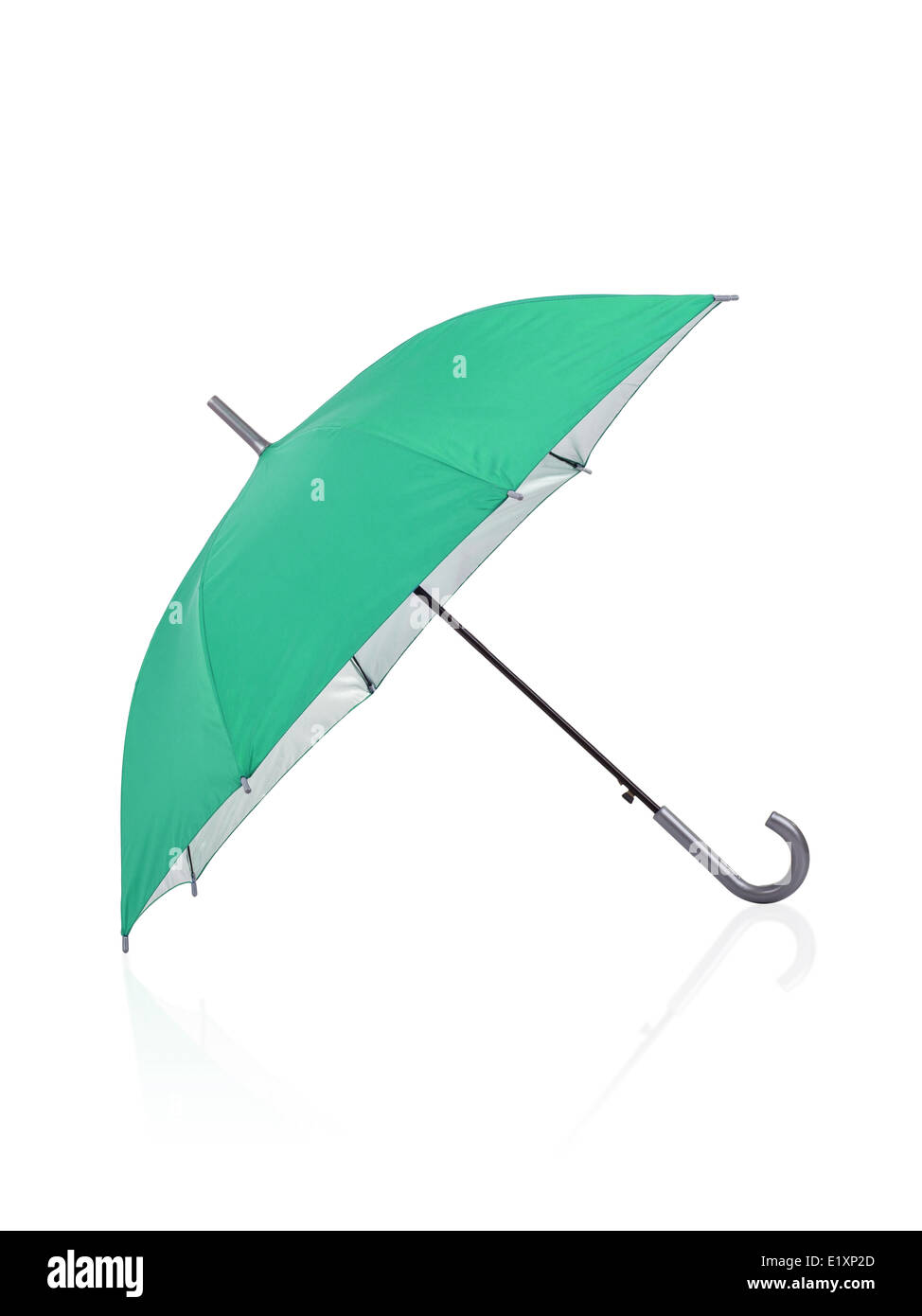 open green umbrella isolated on white background Stock Photo - Alamy