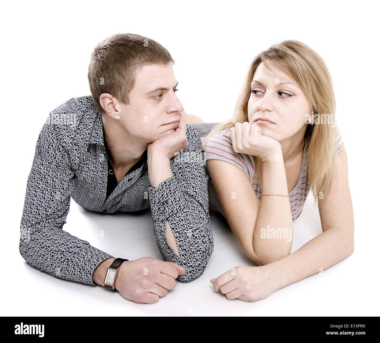 Quarrel and reconciliation Stock Photo