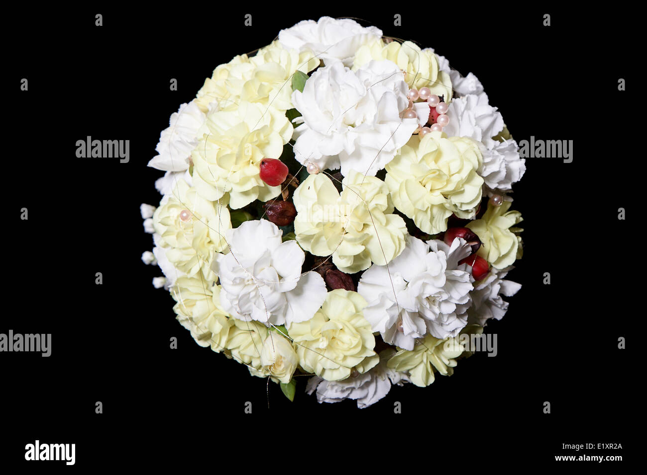 Wedding Bouquet on black background Stock Photo Alamy