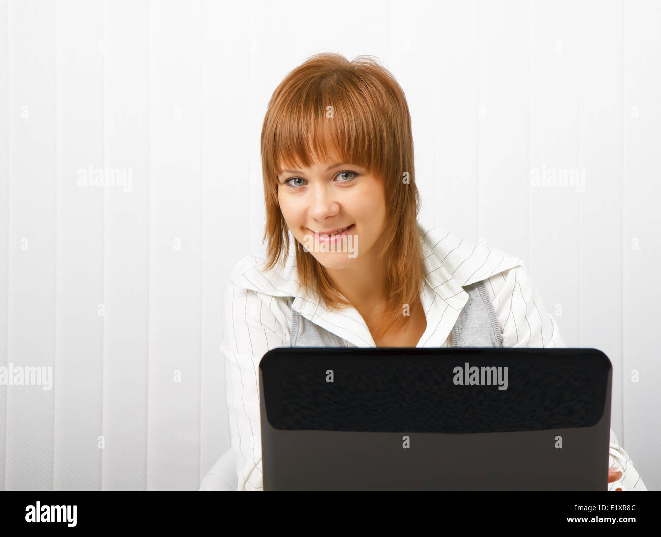 girl with a laptop Stock Photo - Alamy