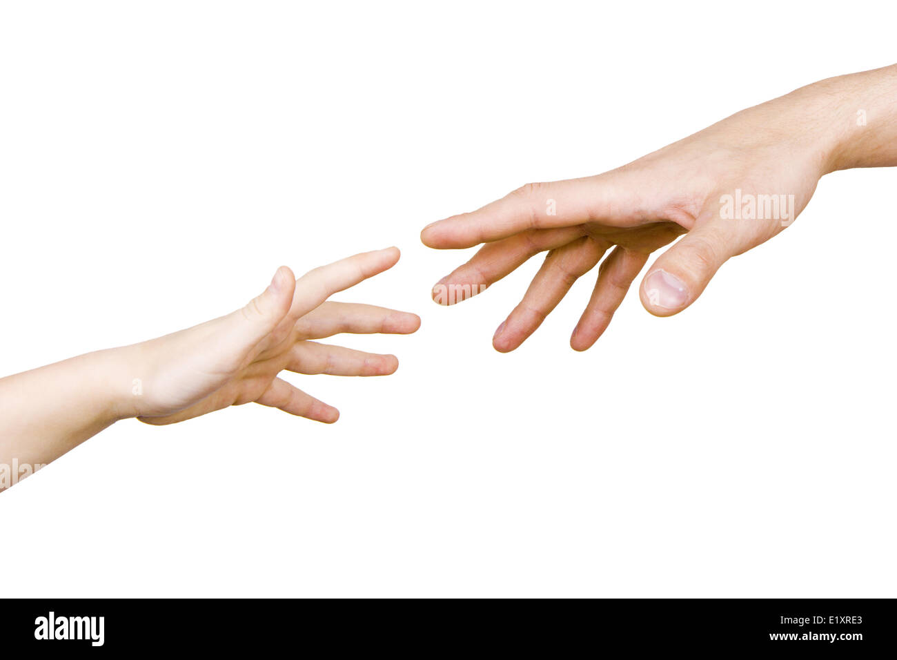 Palm Child Reaches Hand Man High Resolution Stock Photography And Images Alamy