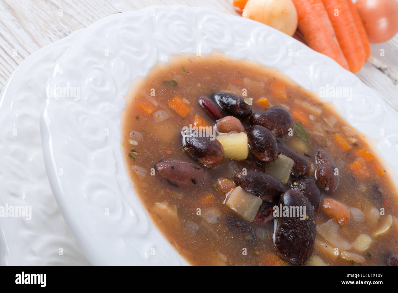 sharp bean soup Stock Photo