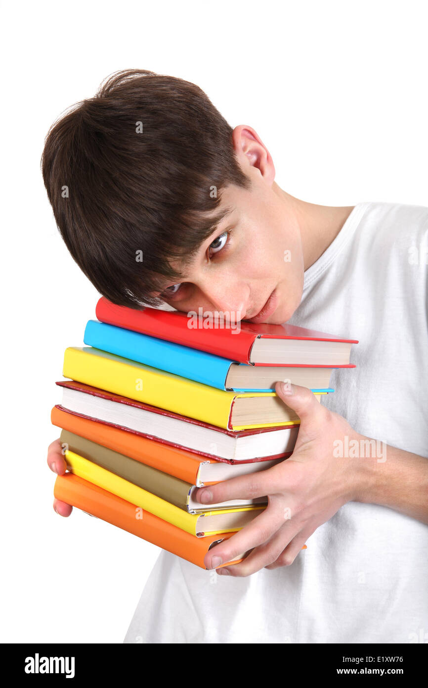 Student with a Books Stock Photo - Alamy