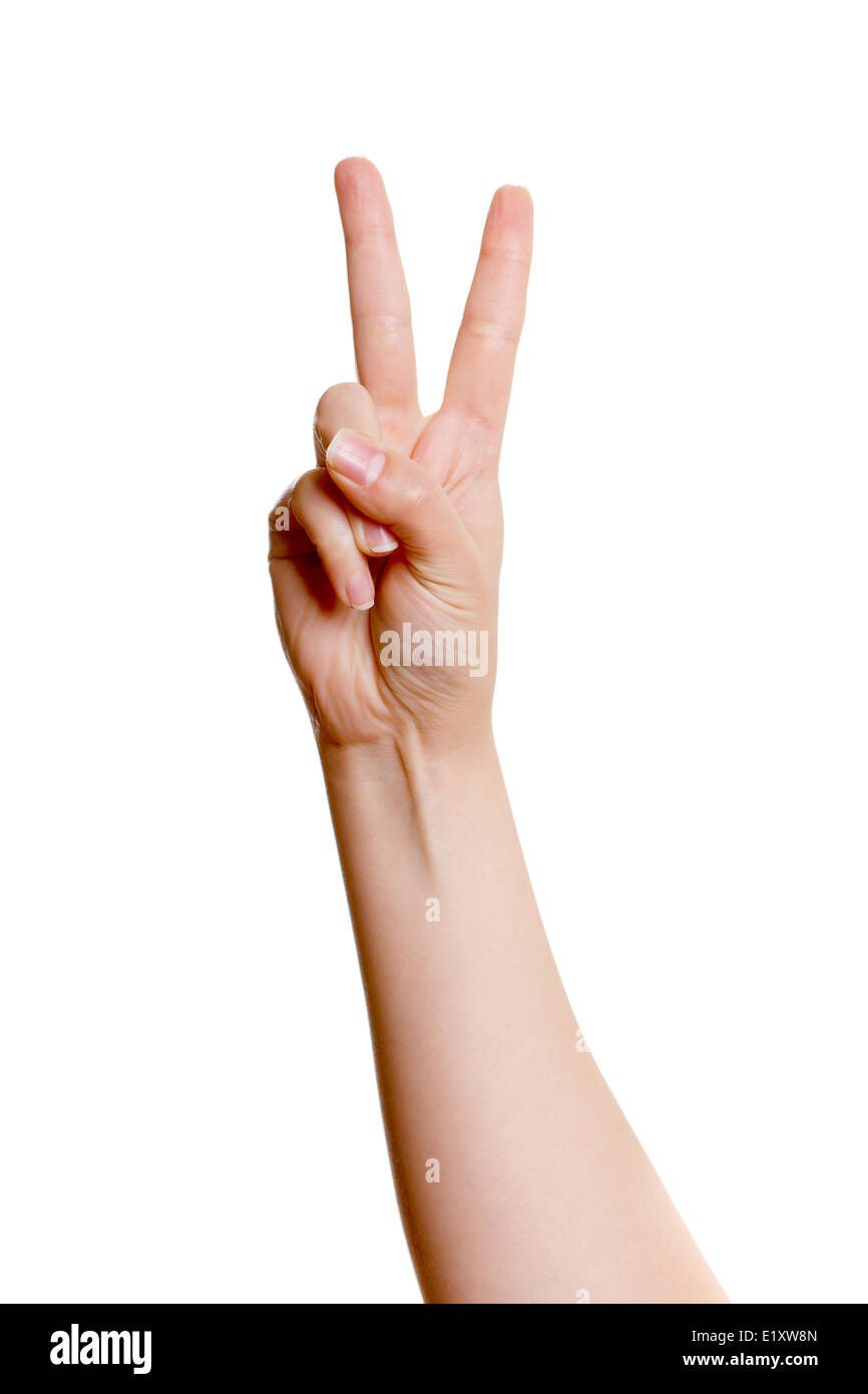 Fingers number two hires stock photography and images Alamy