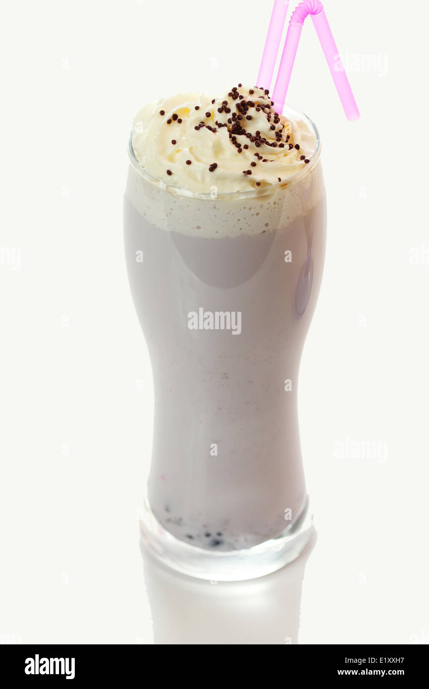 Pink milky cocktail Stock Photo - Alamy