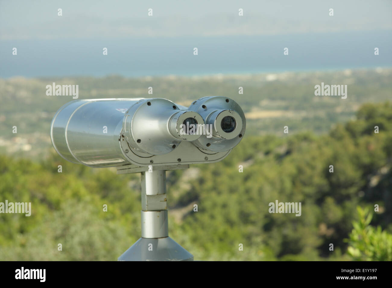 Immovable binoculars Stock Photo
