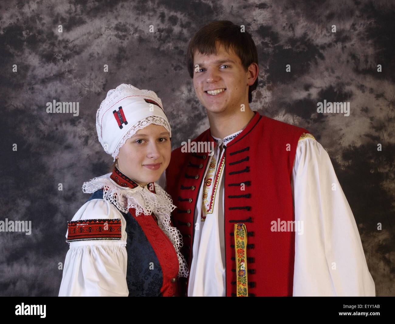 portrait of a man in folk costume Stock Photo