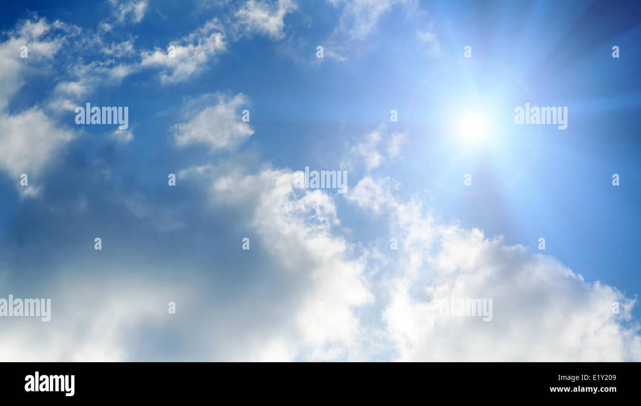 Sun sky clouds Stock Photo
