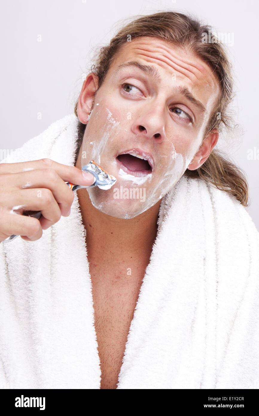 time for shaving Stock Photo Alamy