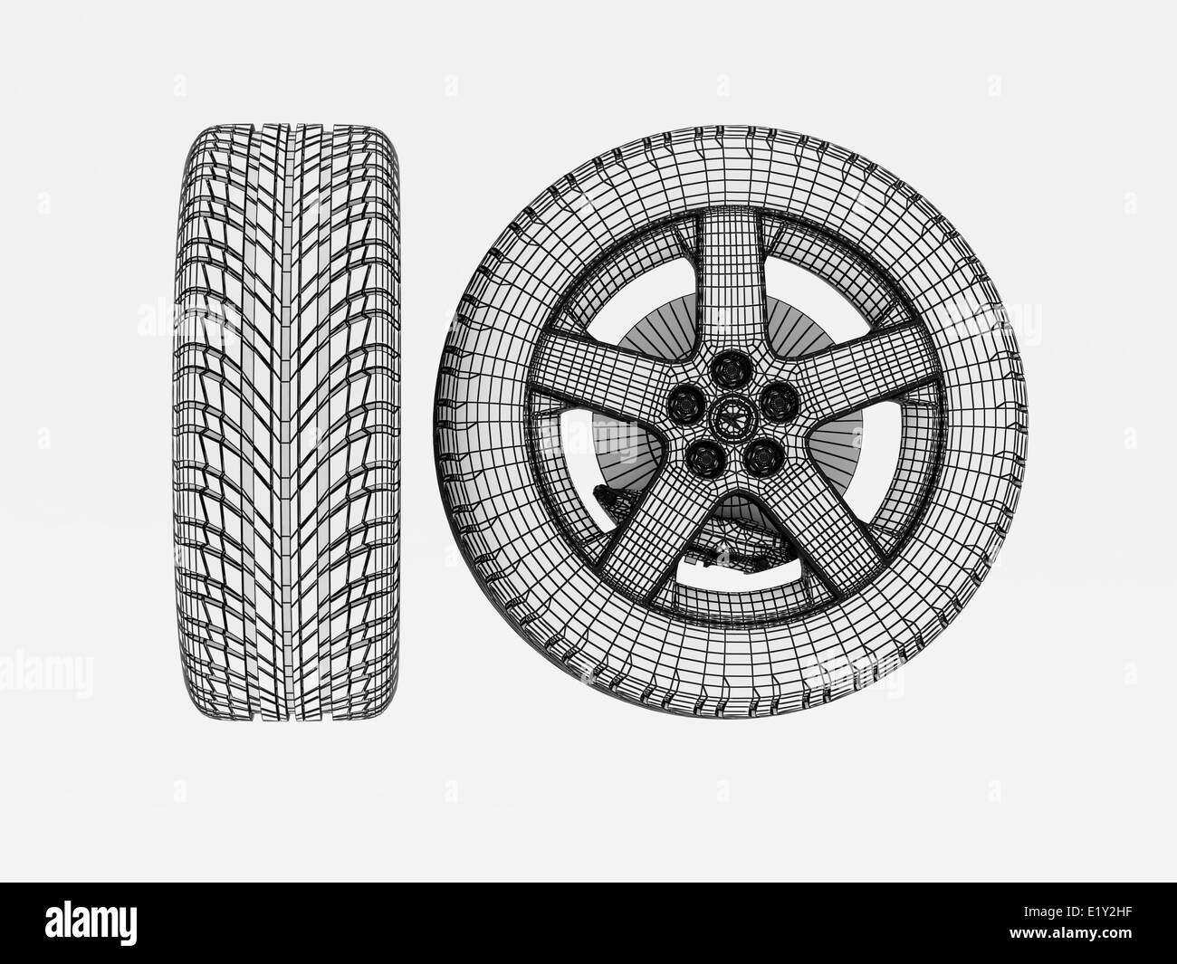 Tyre tread marks Black and White Stock Photos & Images Alamy