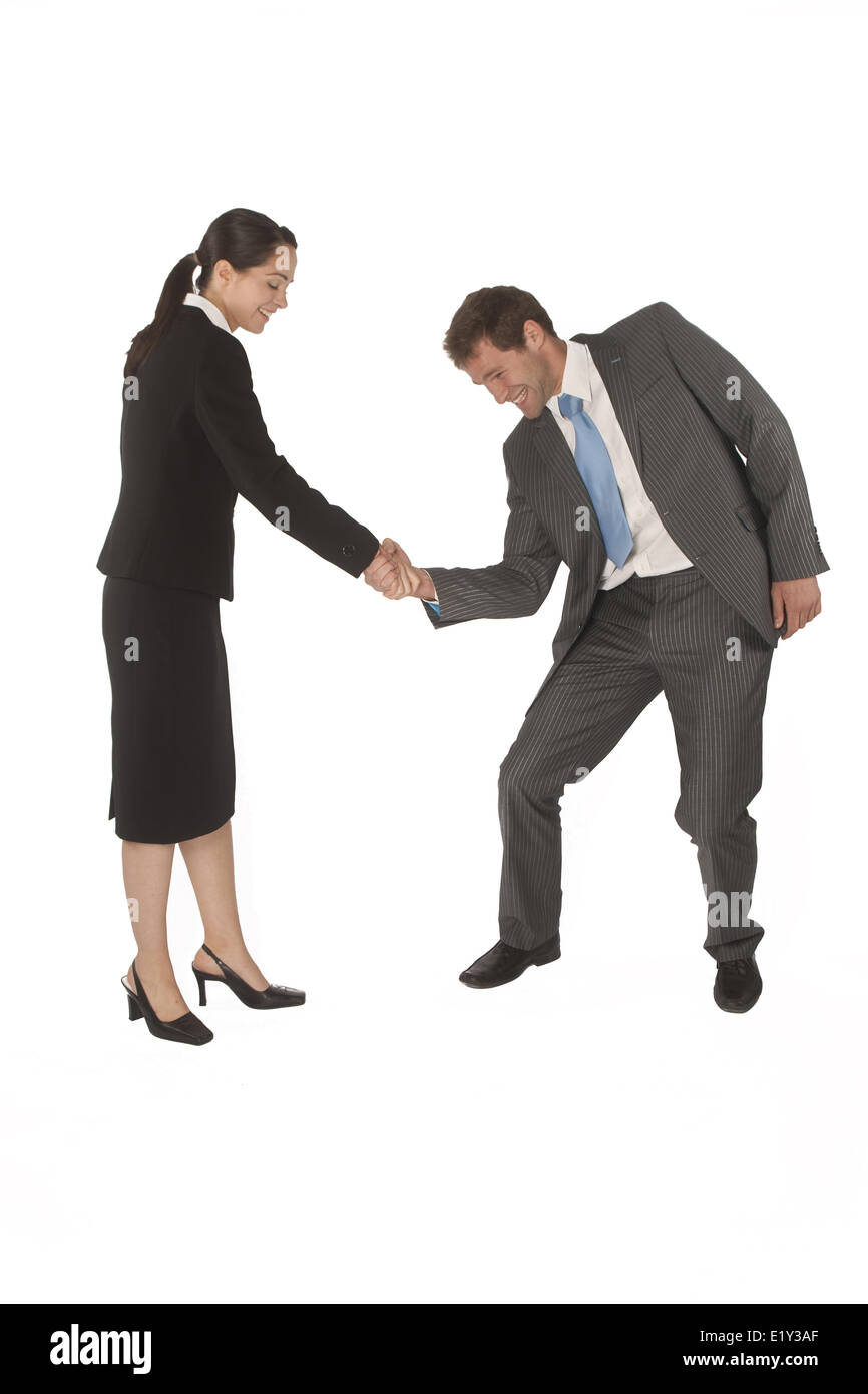 Businesspeople shaking hands Stock Photo