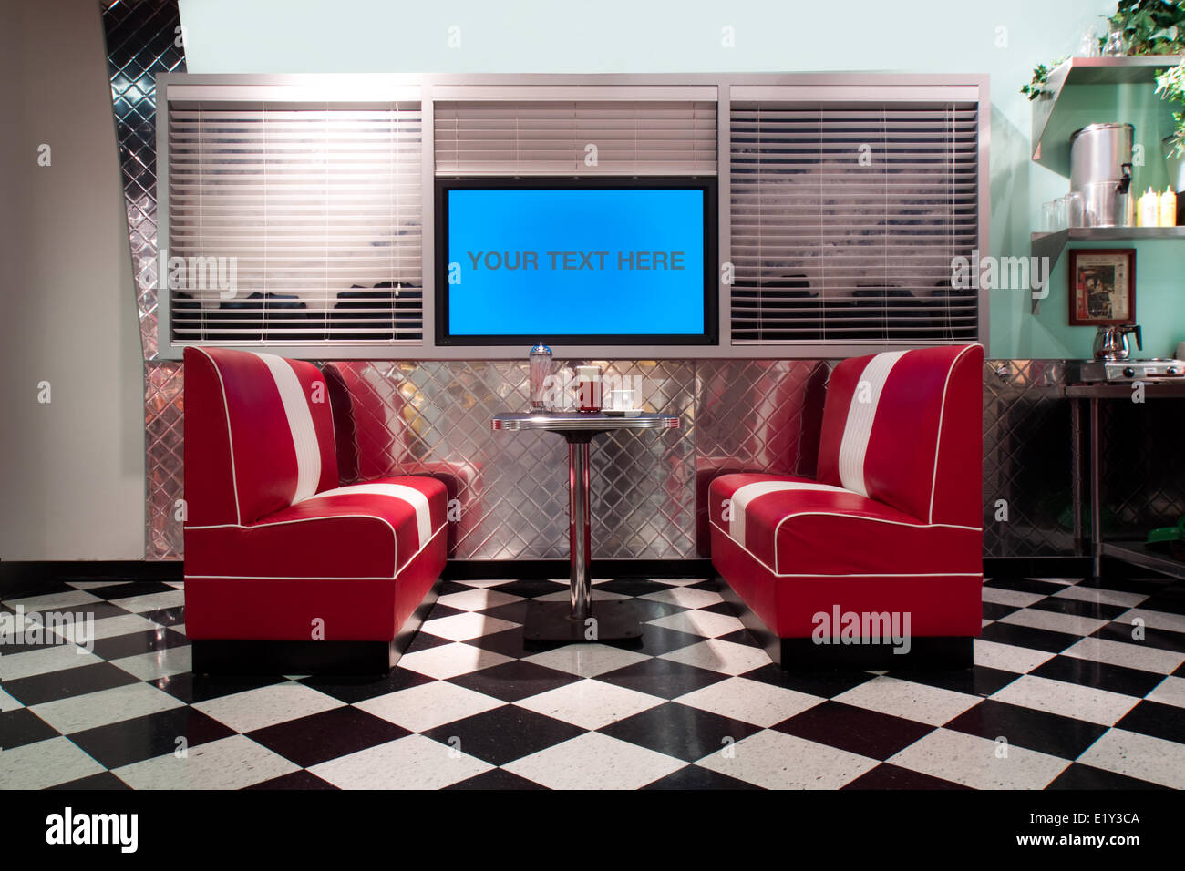 Retro style interior Stock Photo Alamy