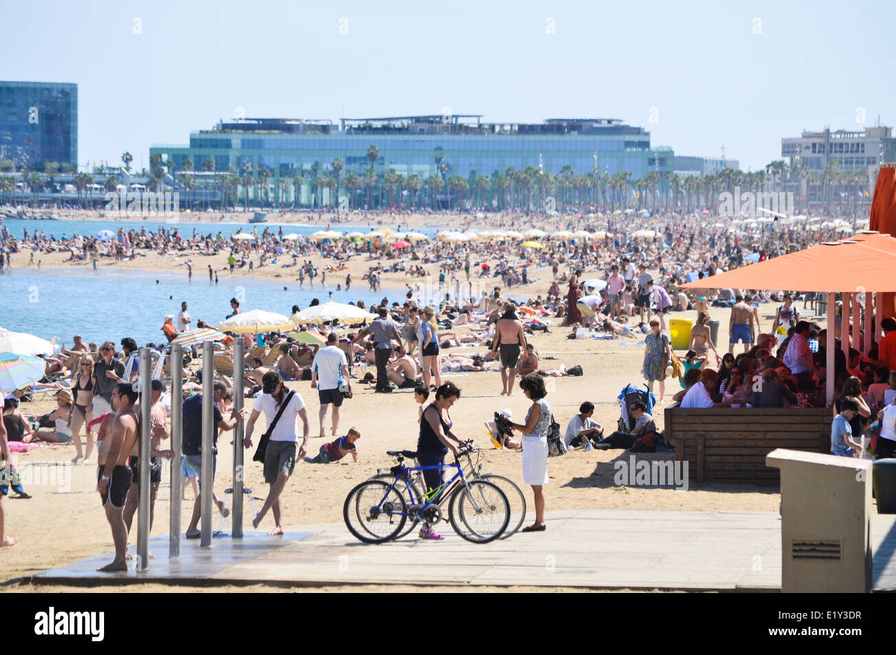 Crowded Beach Barcelona High Resolution Stock Photography and Images ...