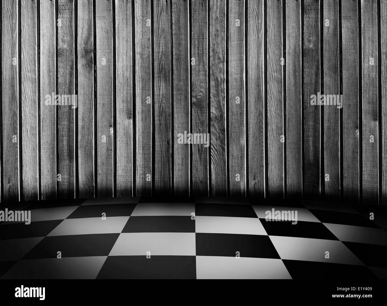 wonderful chess wooden room Stock Photo