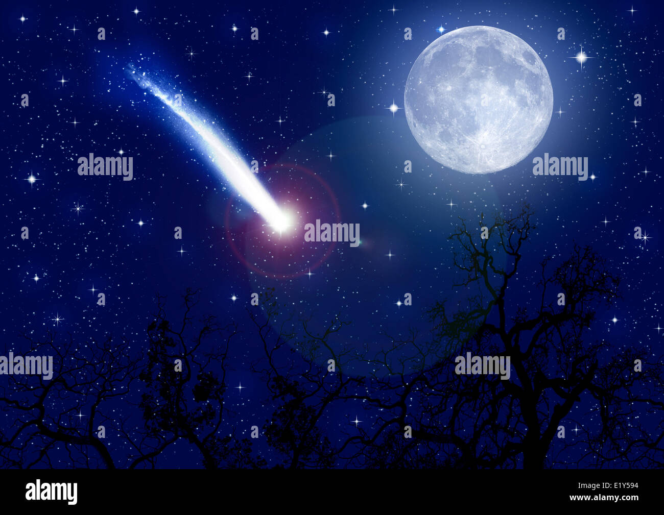 Meteorite falling star sky hi-res stock photography and images - Alamy
