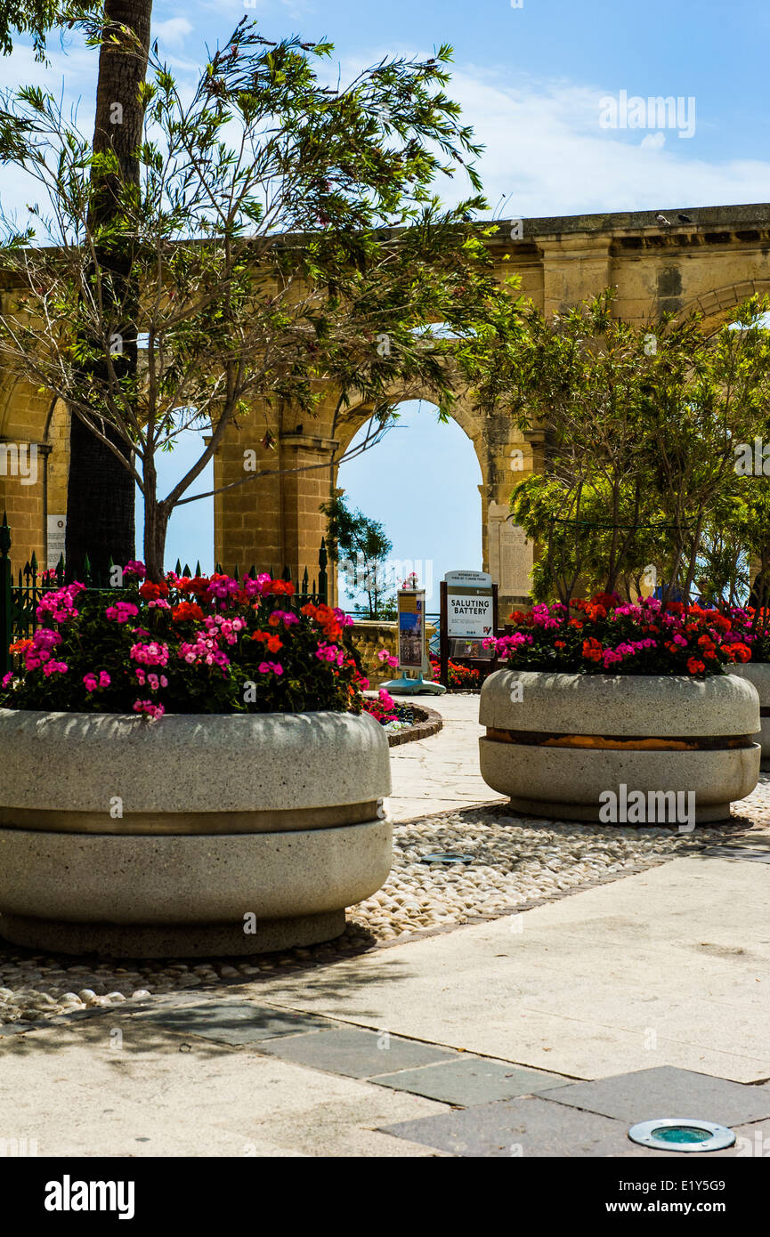 Upper Barracca Gardens, Valletta, Malta. Stock Photo
