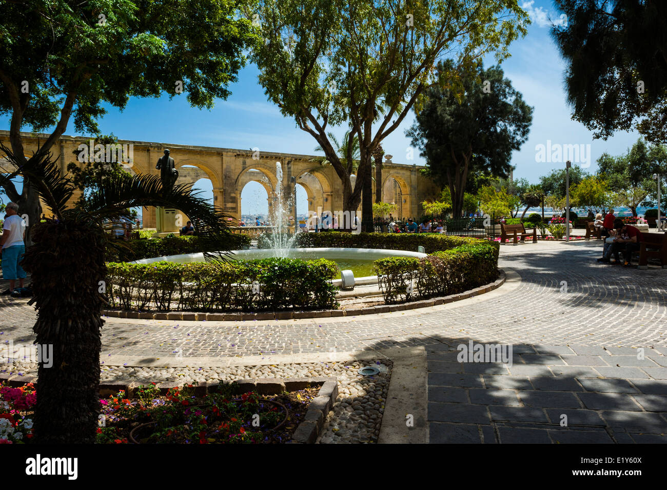 Upper Barracca Gardens, Valletta, Malta. Stock Photo