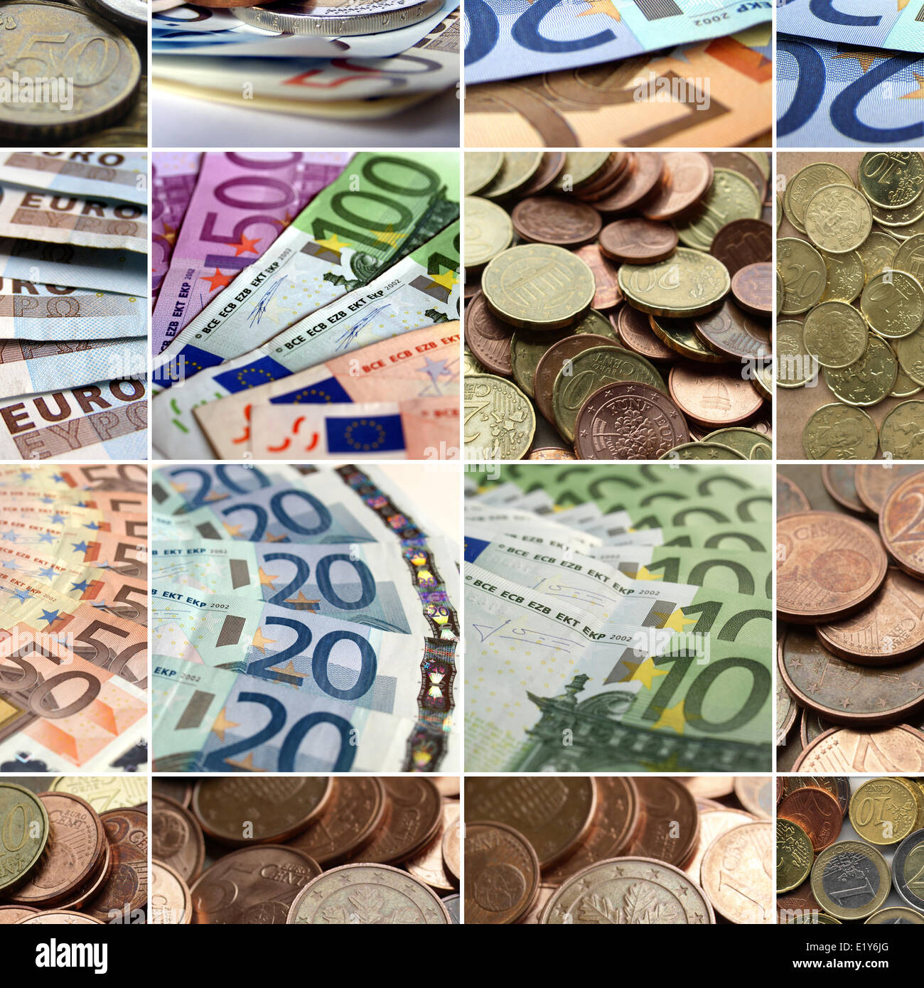 Euro notes collage hi-res stock photography and images - Alamy