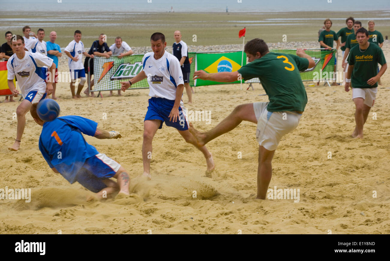 IWBFA, Beach Football, Appley, Ryde, isle of Wight, England, UK Stock Photo