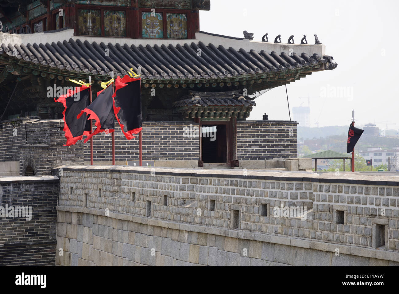 North Gate of Suwon Hwaseong, called Janganmun Stock Photo