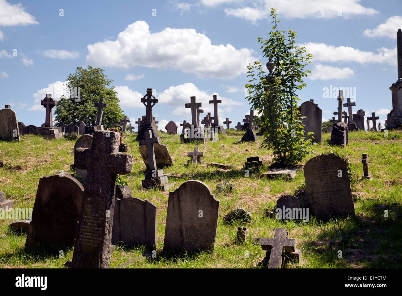 Kensal Green Cemetery on Harrow Road in West London - UK Stock Photo