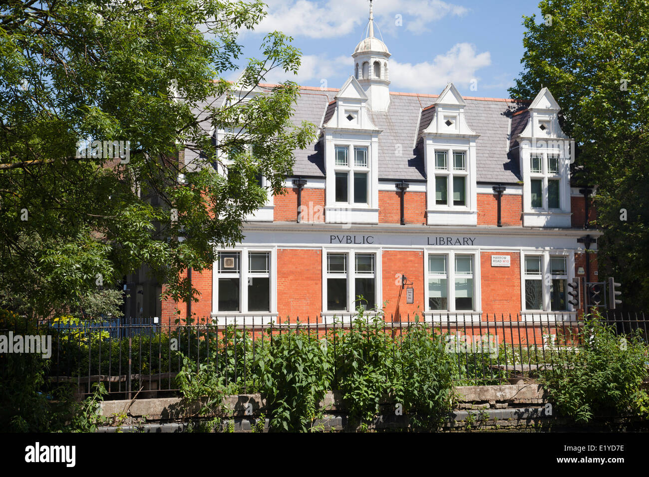 Queens Park Public Library on Harrow Rd alongside Grand Union Canal