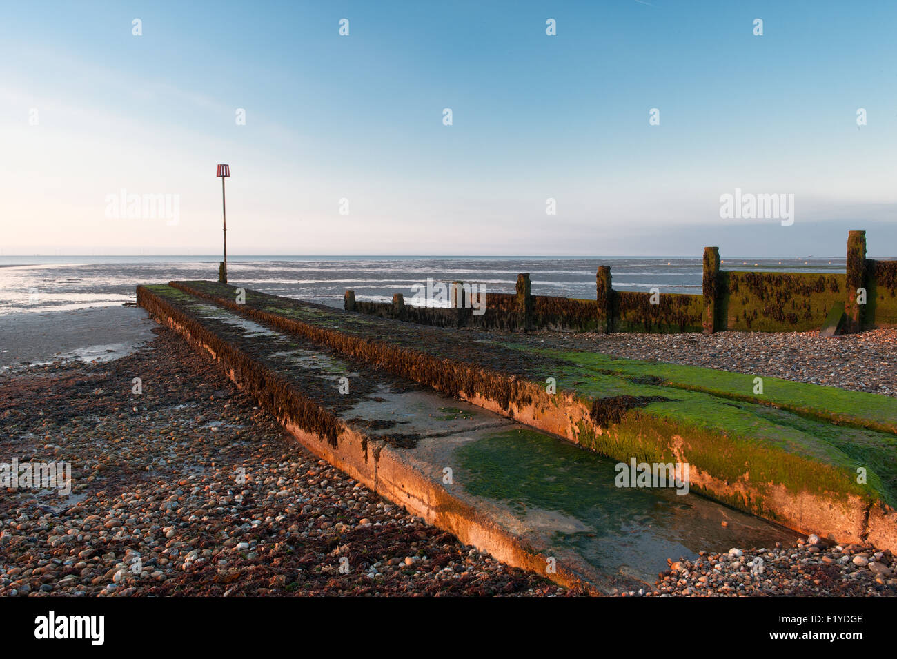 Whitsable beach jetty Stock Photo Alamy