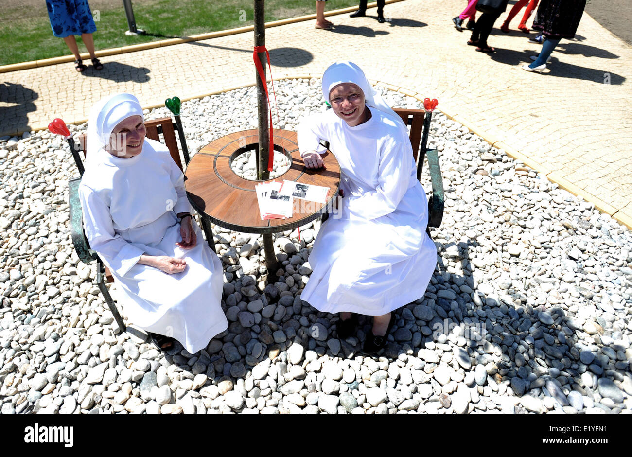 The Vaclav Havel Bench in Ceske Budejovice, Czech Republic, June 11 ...