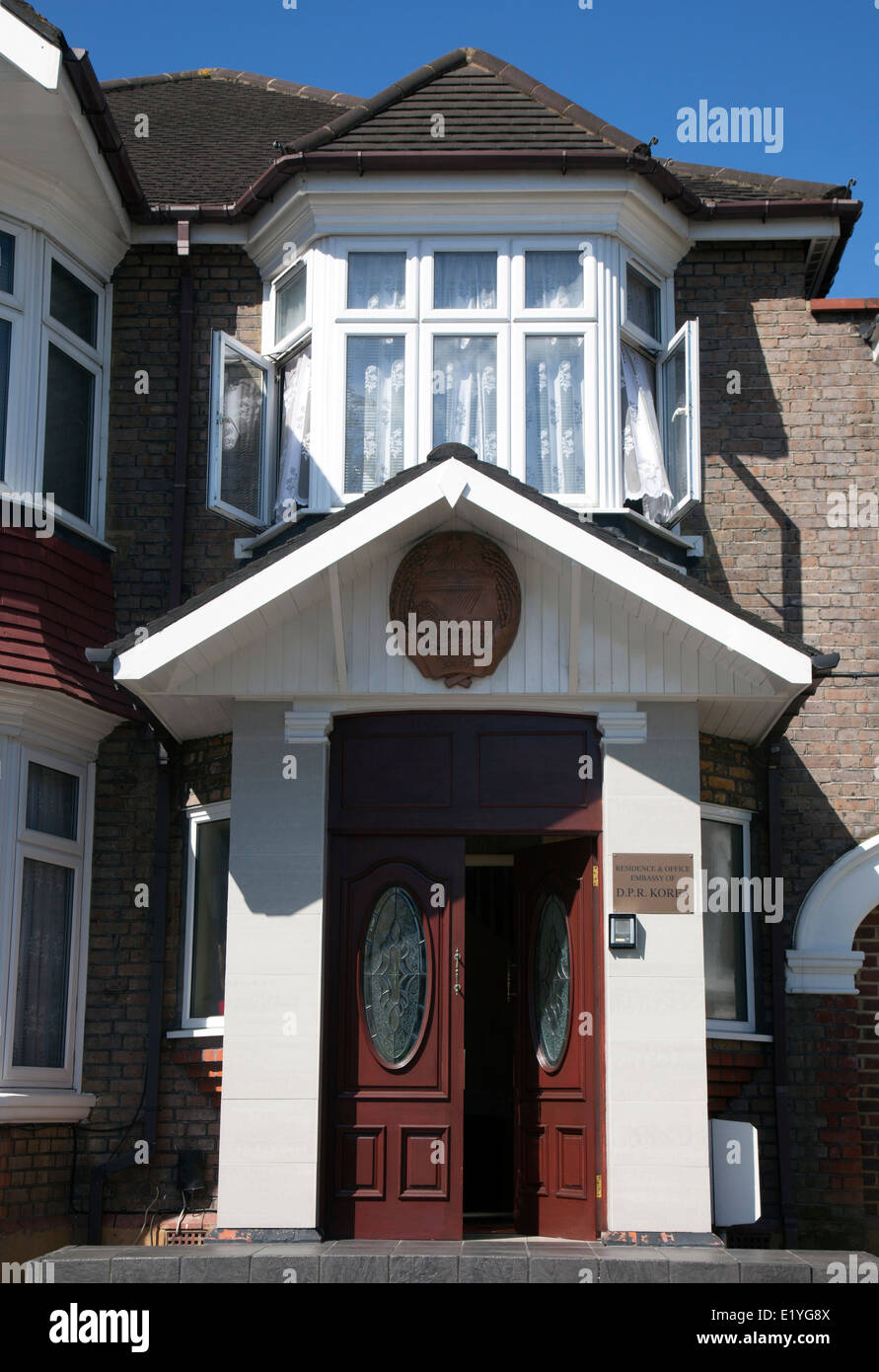North Korean Embassy, Gunnersbury Avenue, West London Stock Photo Alamy