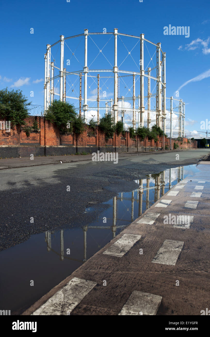 Salford Gasometer, West Egerton Street, Manchester, UK Stock Photo Alamy