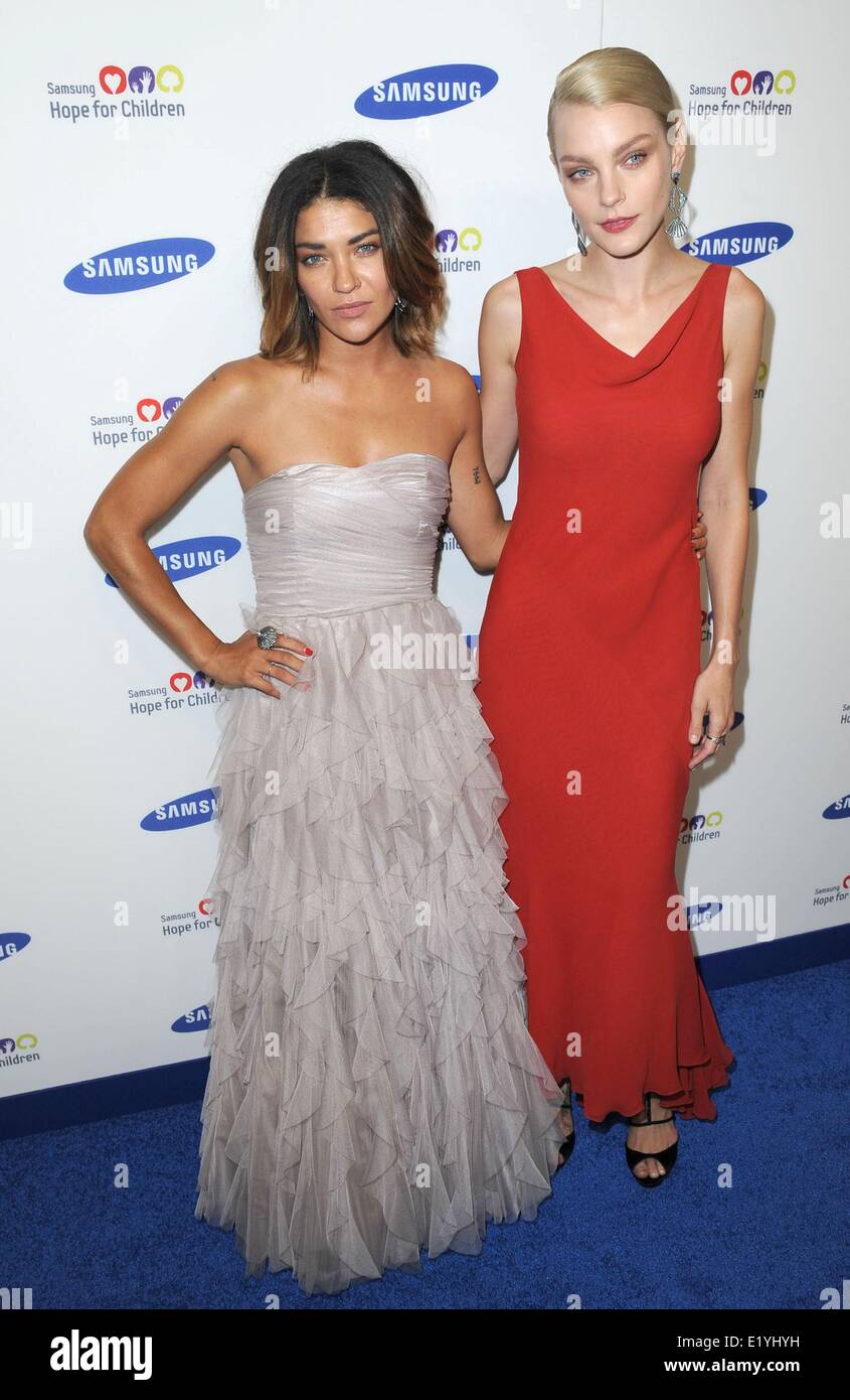 Jessica Szohr, Jessica Stam at arrivals for Samsung Hope for Children Gala 2014, Cipriani Wall Street, New York, NY June 10, 2014. Photo By: Kristin Callahan/Everett Collection Stock Photo