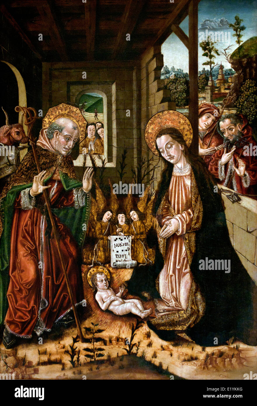 Medieval Nativity Paintings Nativity By Martin Torner 1480 1497 Valencia Medieval Gothic Art Spain E1YKKG