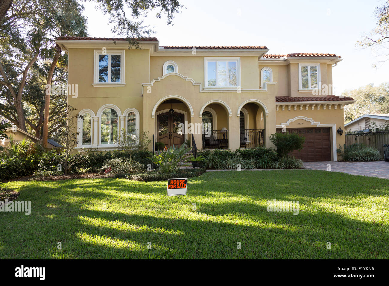 Spanish Revival Style Luxury House for Sale, FL, USA Stock Photo Alamy