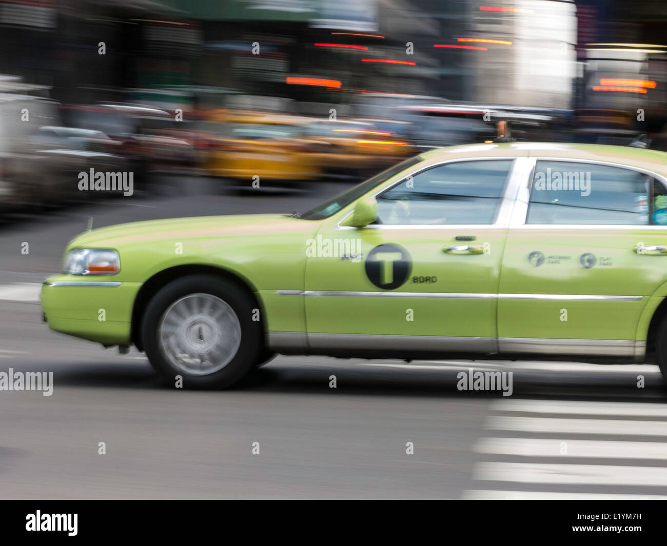 New InterBoro Taxi Cab, NYC, USA Stock Photo