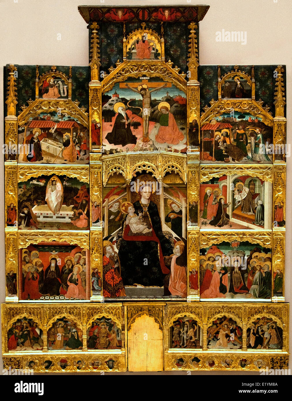 ALTARPIECE of The Joys of the Virgin 1449-1456 Valencia Anonymous ...