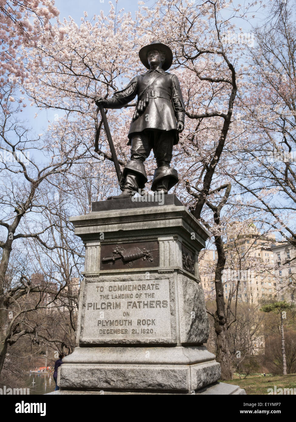 The Pilgrim Statue, Pilgrim Hill, Central Park, NYC Stock Photo Alamy
