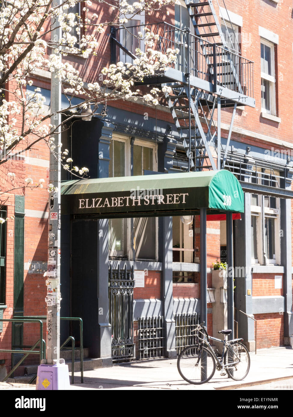 Elizabeth Street Street Awning, NoLita, NYC, USA Stock Photo Alamy