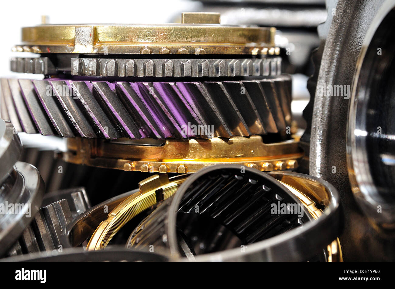 Stack of car gear box parts Stock Photo Alamy