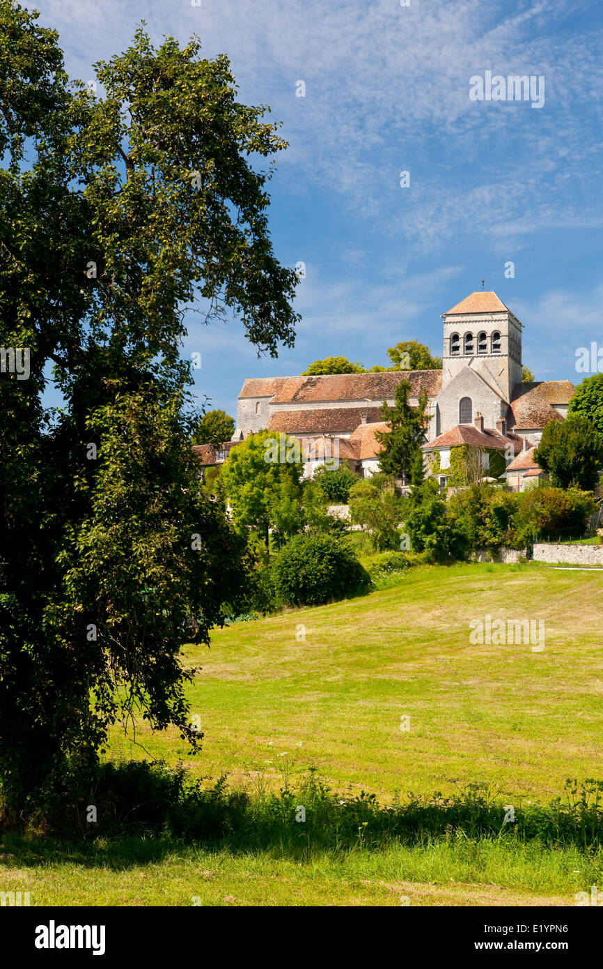 Church of Saint Loup de Naud ( Romanesque architecture ), France Stock