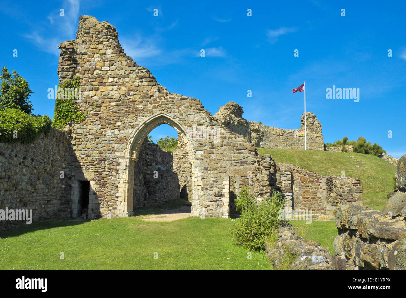 Hastings Castle Ruins East Sussex England UK GB Stock Photo