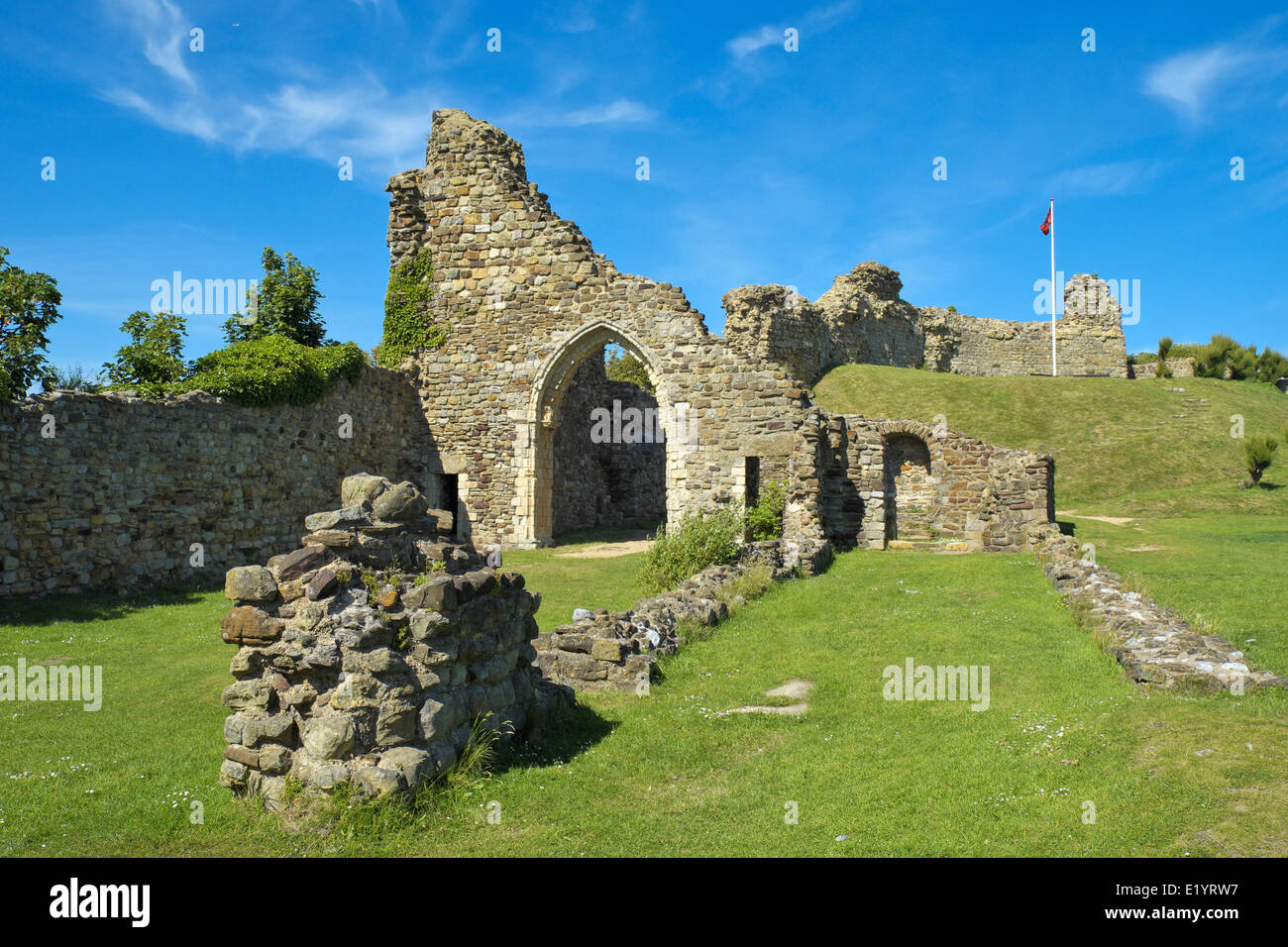 Hastings Castle Ruins East Sussex England UK Stock Photo
