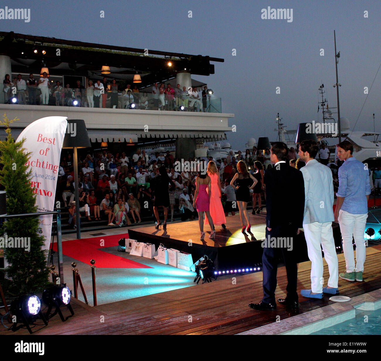 Best of Yachting - Port Adriano - 6th -9th June 2014 – Nautical Event - fashion show - Philippe Starck designed marina. Stock Photo