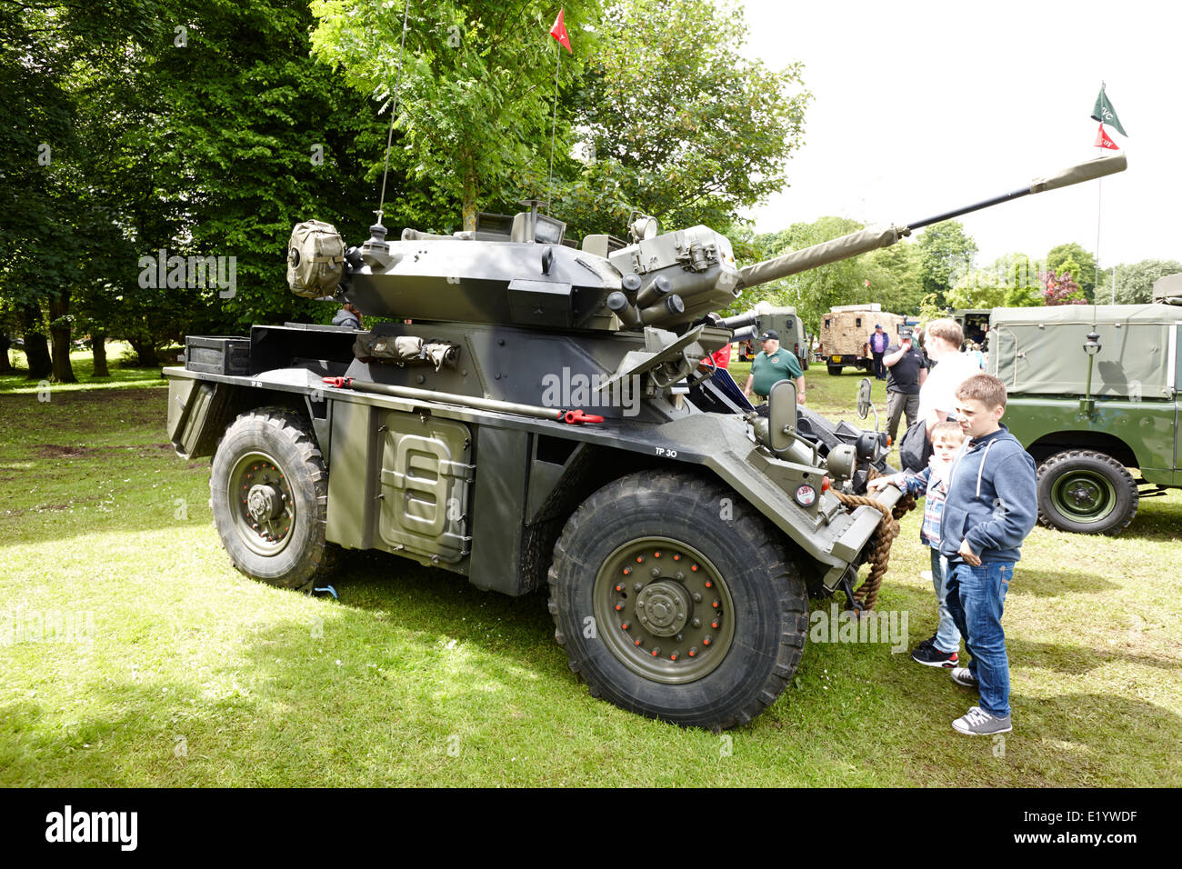 fox armoured combat reconnaissance vehicle military vehicle display bangor northern ireland Stock Photo