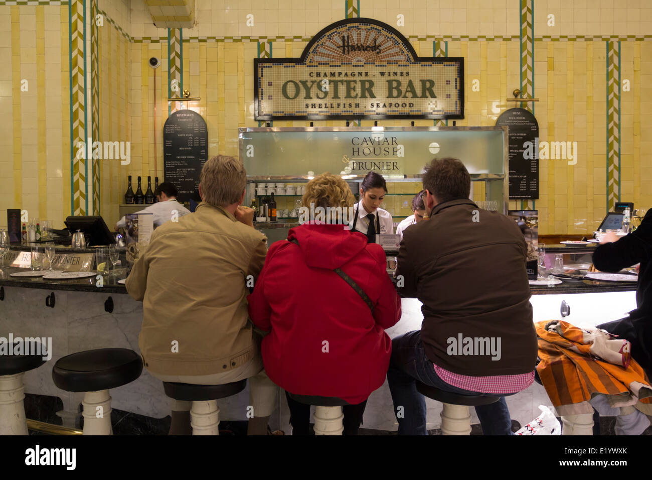 Oyster Bar - Harrods Food Hall - Knightsbridge - London Stock Photo