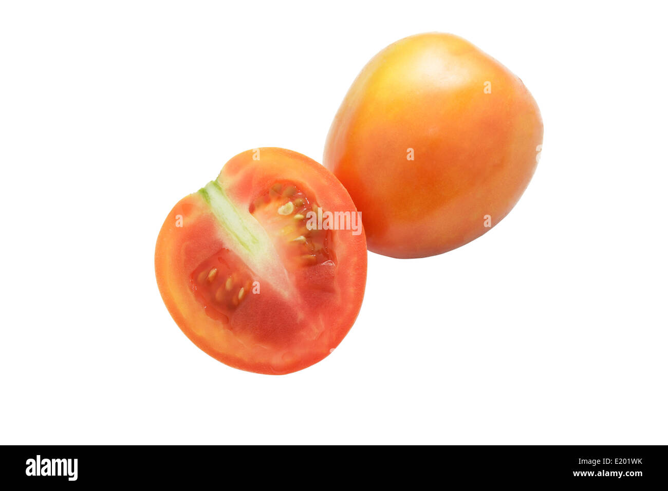 Ripe tomato isolated on white background Stock Photo - Alamy