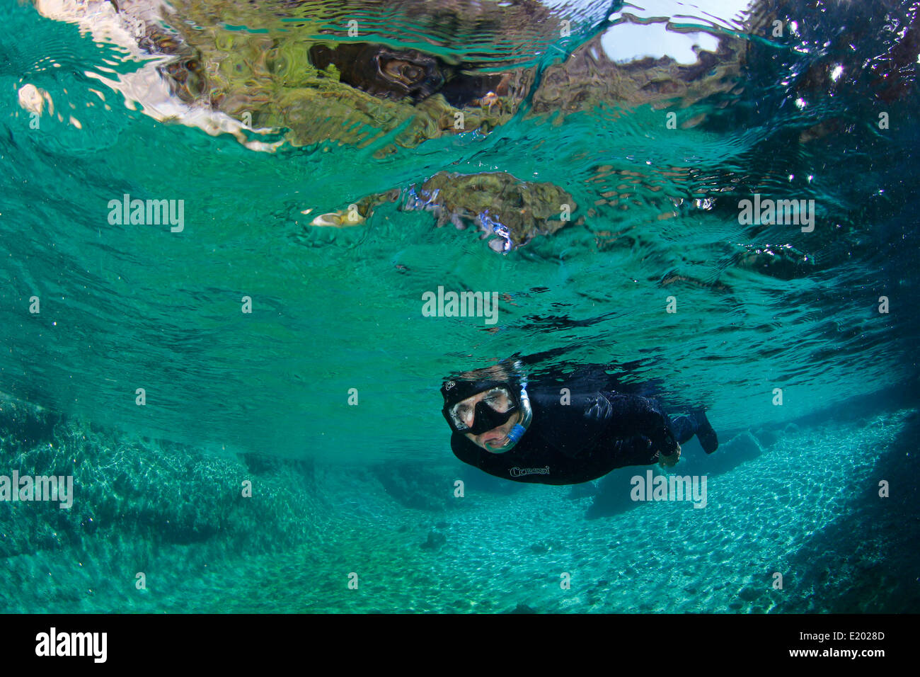 Snorkel in a river (Fresh water) Stock Photo